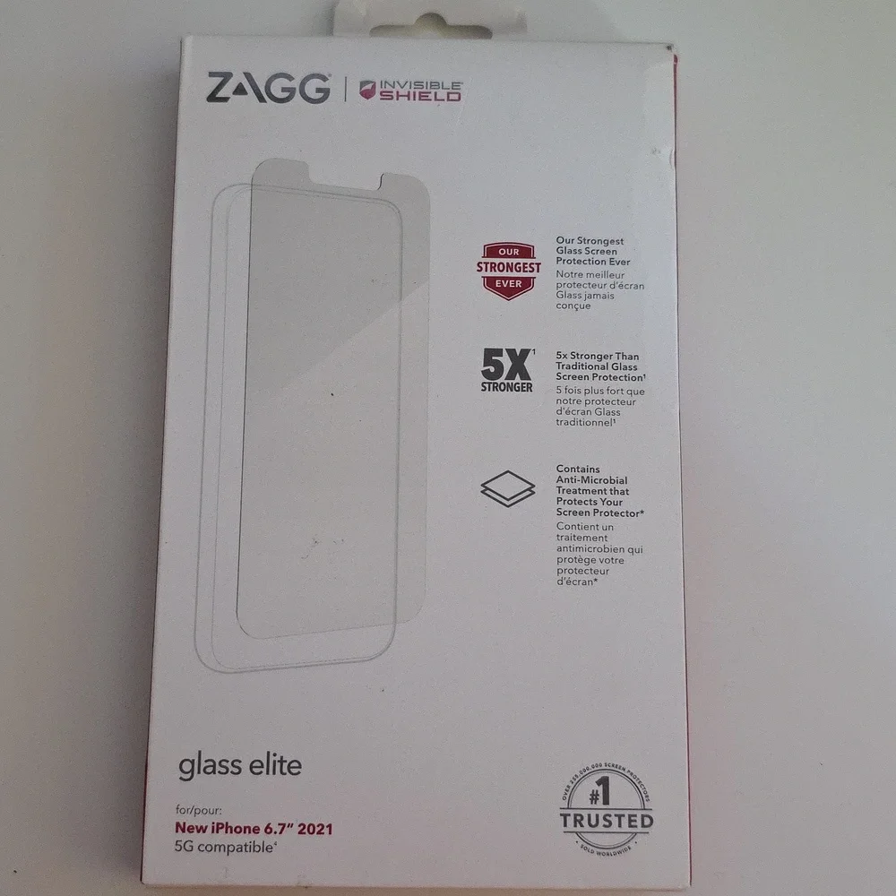 ZAGG Invisible Shield Glass Elite Screen Protector Iphone 6.7 2021 5G Compatible